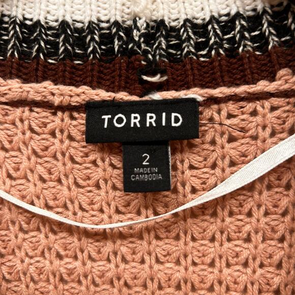Torrid Striped Cardigan Duster Sweater Size 2X - Picture 4 of 7